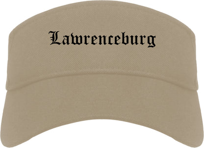 Lawrenceburg Indiana IN Old English Mens Visor Cap Hat Khaki