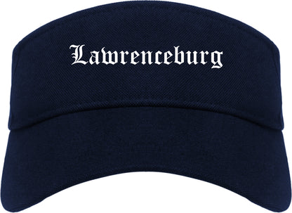 Lawrenceburg Indiana IN Old English Mens Visor Cap Hat Navy Blue