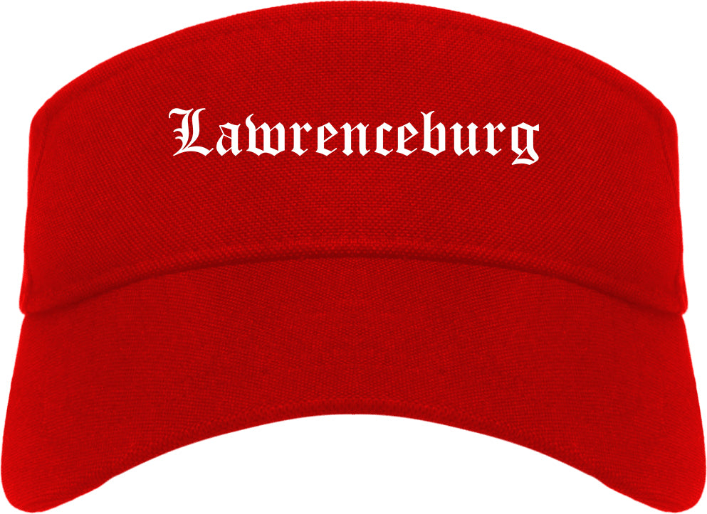 Lawrenceburg Indiana IN Old English Mens Visor Cap Hat Red