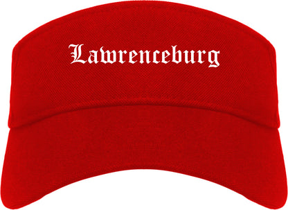 Lawrenceburg Indiana IN Old English Mens Visor Cap Hat Red