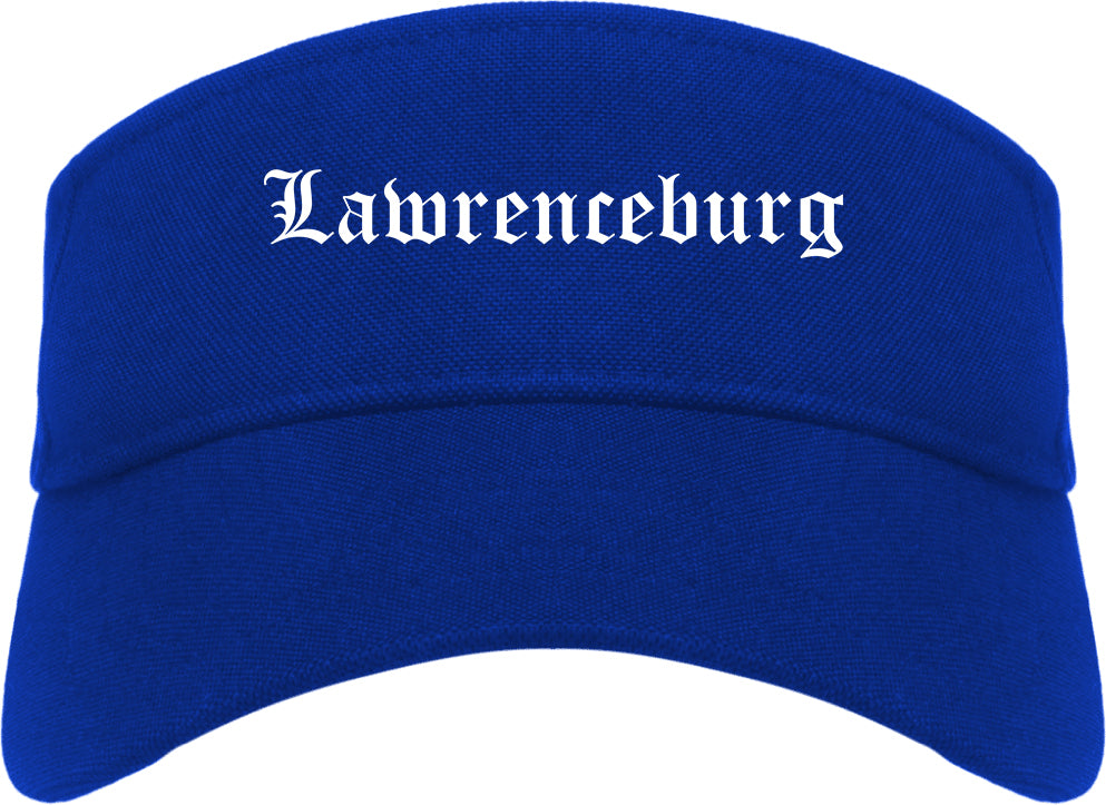 Lawrenceburg Indiana IN Old English Mens Visor Cap Hat Royal Blue