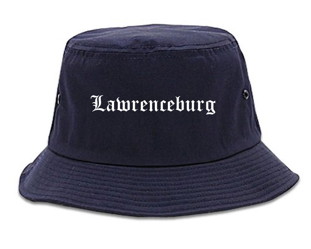 Lawrenceburg Kentucky KY Old English Mens Bucket Hat Navy Blue
