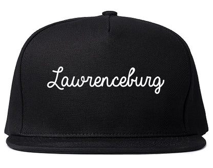 Lawrenceburg Tennessee TN Script Mens Snapback Hat Black