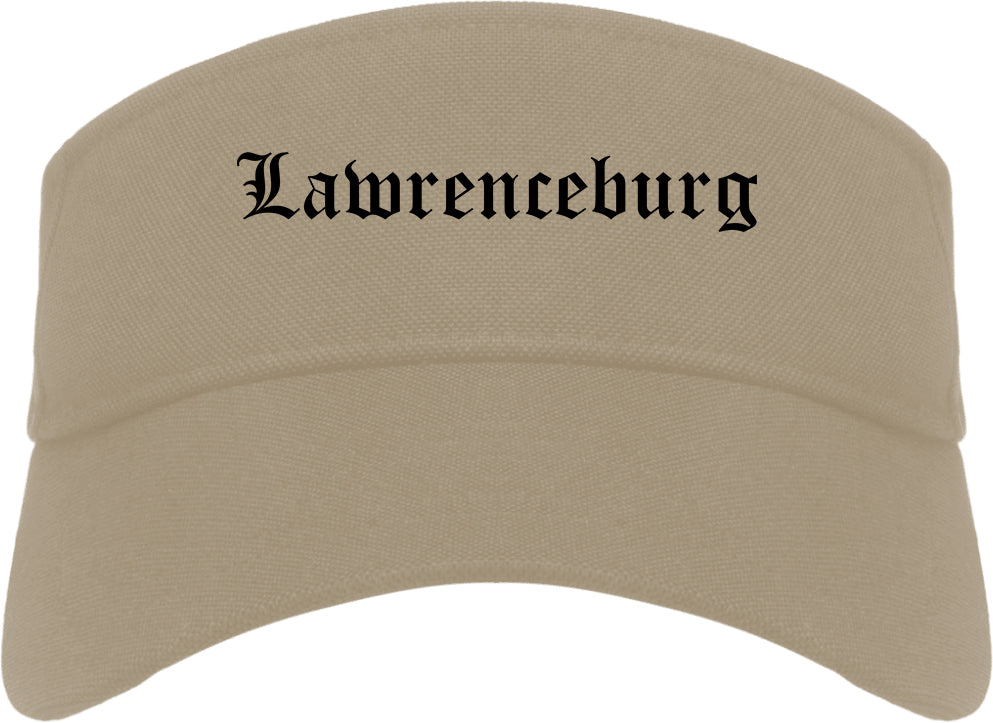 Lawrenceburg Tennessee TN Old English Mens Visor Cap Hat Khaki