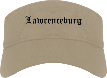 Lawrenceburg Tennessee TN Old English Mens Visor Cap Hat Khaki