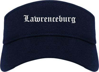 Lawrenceburg Tennessee TN Old English Mens Visor Cap Hat Navy Blue