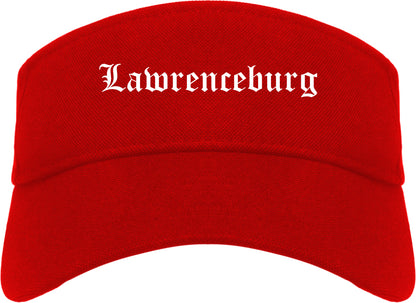 Lawrenceburg Tennessee TN Old English Mens Visor Cap Hat Red