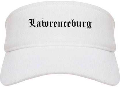 Lawrenceburg Tennessee TN Old English Mens Visor Cap Hat White
