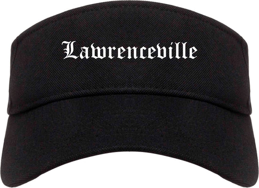 Lawrenceville Georgia GA Old English Mens Visor Cap Hat Black