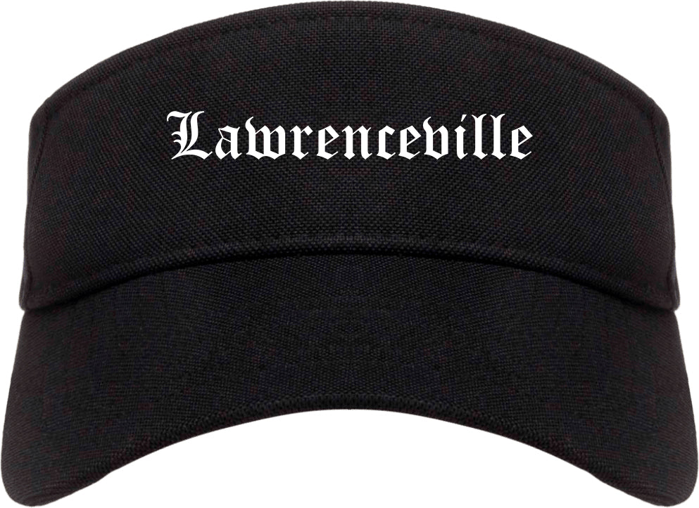Lawrenceville Illinois IL Old English Mens Visor Cap Hat Black