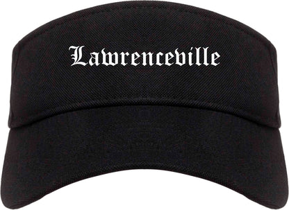 Lawrenceville Illinois IL Old English Mens Visor Cap Hat Black