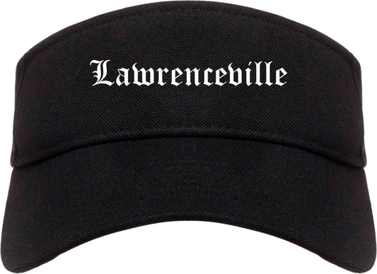 Lawrenceville Illinois IL Old English Mens Visor Cap Hat Black