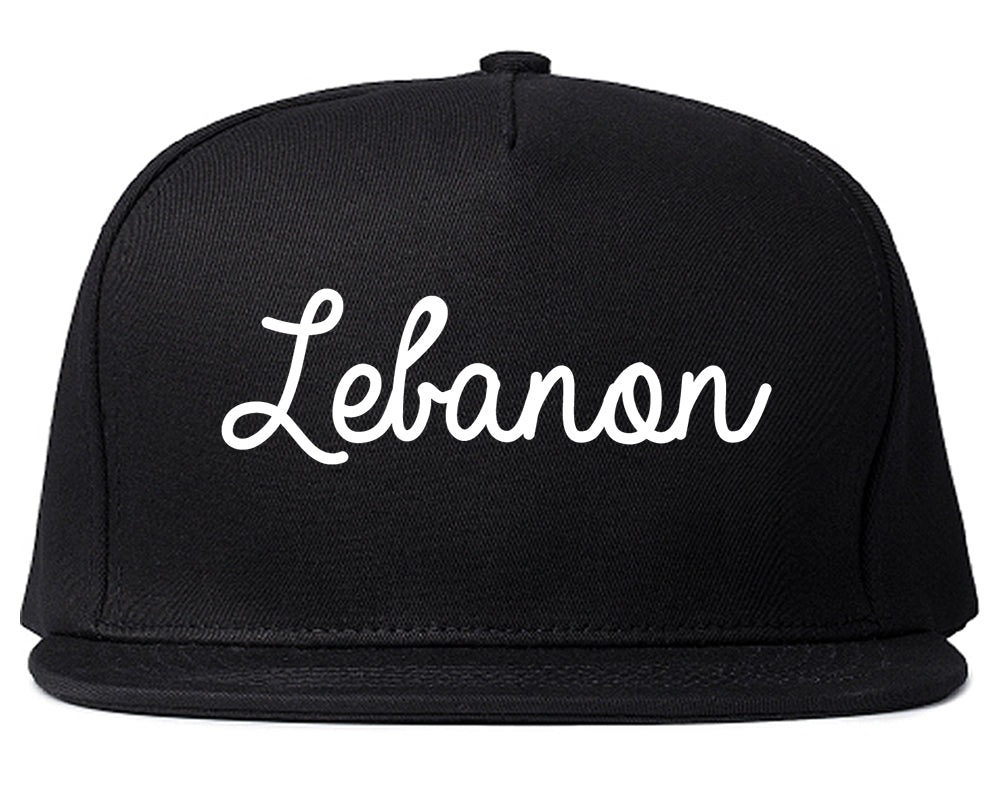 Lebanon Indiana IN Script Mens Snapback Hat Black