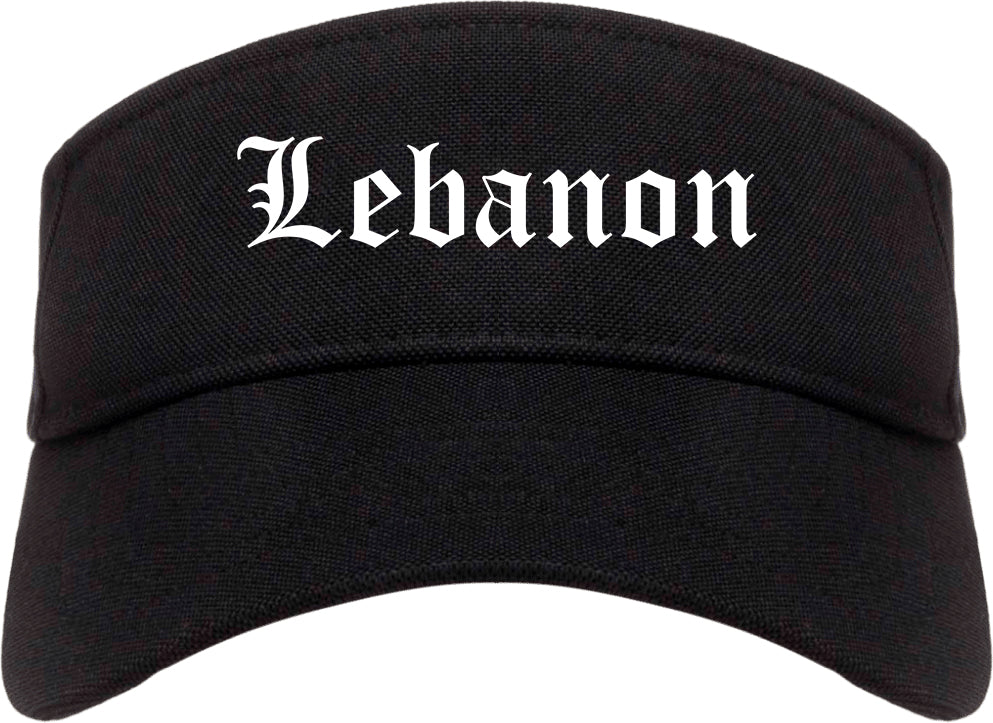 Lebanon Kentucky KY Old English Mens Visor Cap Hat Black