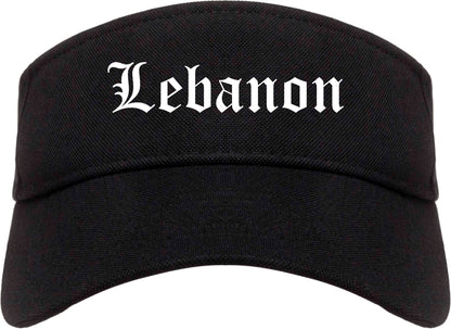 Lebanon Missouri MO Old English Mens Visor Cap Hat Black