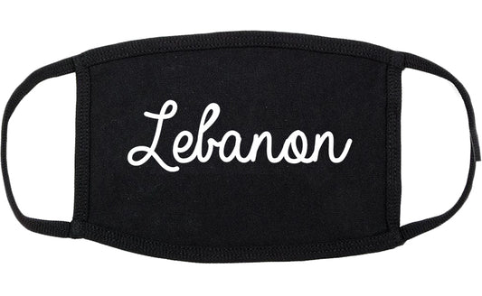 Lebanon Ohio OH Script Cotton Face Mask Black
