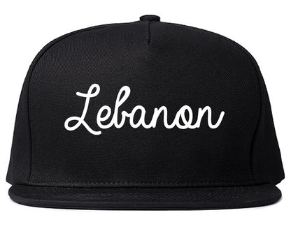 Lebanon Ohio OH Script Mens Snapback Hat Black