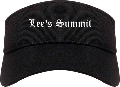 Lee's Summit Missouri MO Old English Mens Visor Cap Hat Black