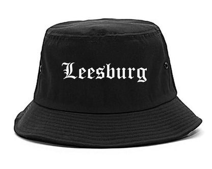 Leesburg Virginia VA Old English Mens Bucket Hat Black