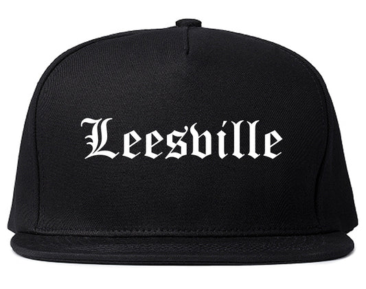 Leesville Louisiana LA Old English Mens Snapback Hat Black