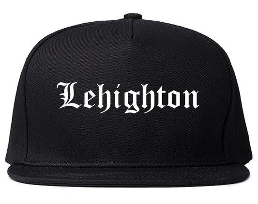Lehighton Pennsylvania PA Old English Mens Snapback Hat Black