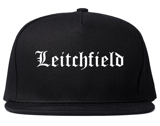 Leitchfield Kentucky KY Old English Mens Snapback Hat Black