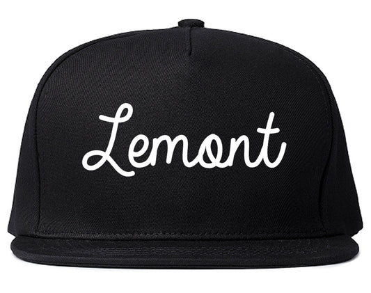 Lemont Illinois IL Script Mens Snapback Hat Black
