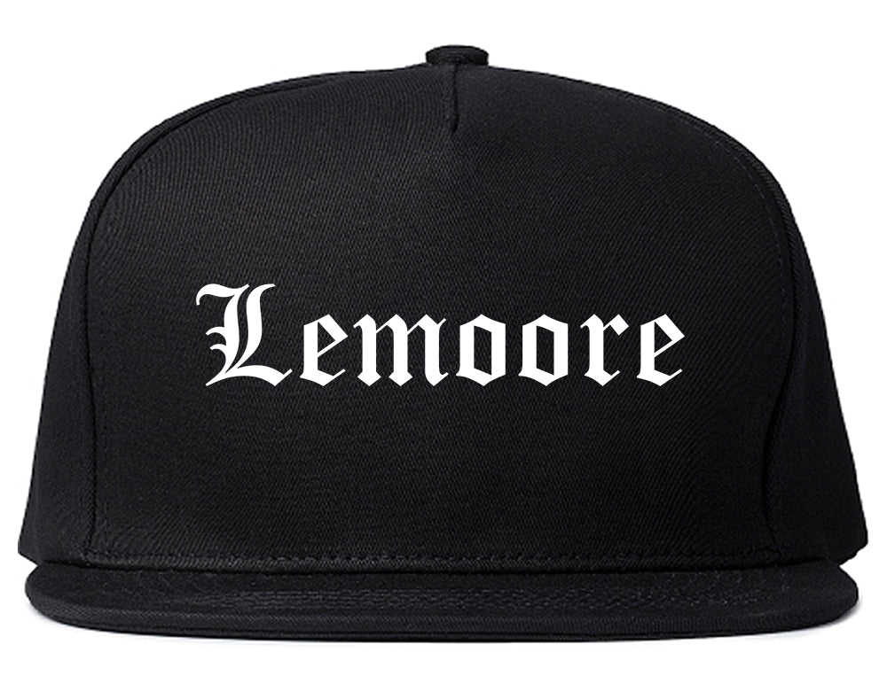 Lemoore California CA Old English Mens Snapback Hat Black