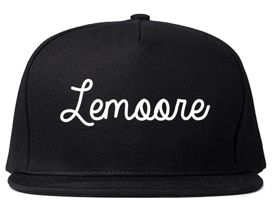 Lemoore California CA Script Mens Snapback Hat Black