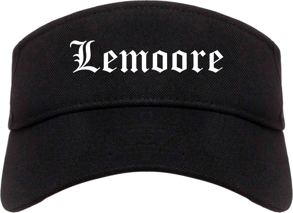 Lemoore California CA Old English Mens Visor Cap Hat Black