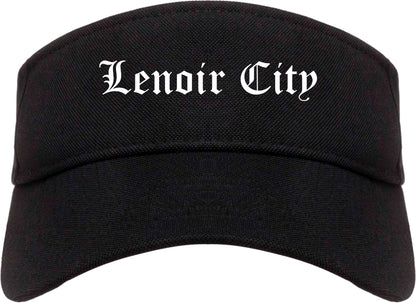 Lenoir City Tennessee TN Old English Mens Visor Cap Hat Black