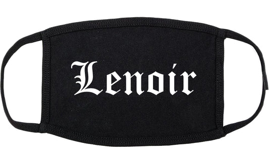 Lenoir North Carolina NC Old English Cotton Face Mask Black