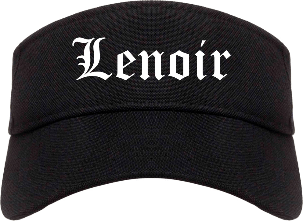 Lenoir North Carolina NC Old English Mens Visor Cap Hat Black