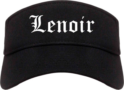 Lenoir North Carolina NC Old English Mens Visor Cap Hat Black