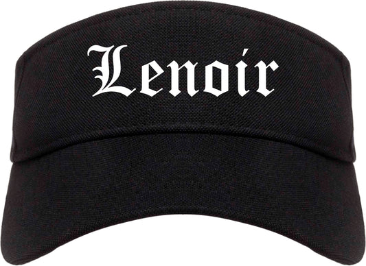 Lenoir North Carolina NC Old English Mens Visor Cap Hat Black