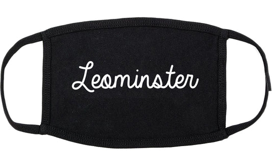 Leominster Massachusetts MA Script Cotton Face Mask Black