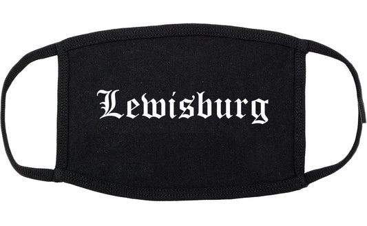 Lewisburg Pennsylvania PA Old English Cotton Face Mask Black