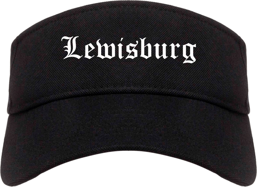 Lewisburg Pennsylvania PA Old English Mens Visor Cap Hat Black