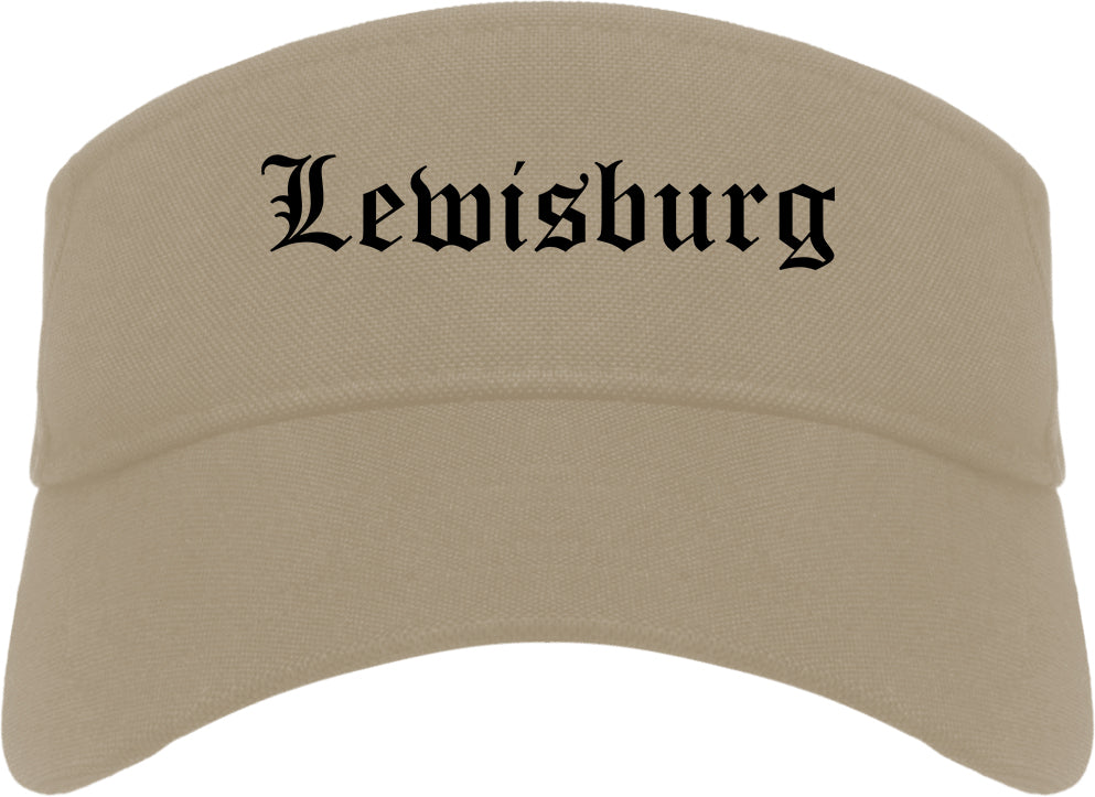 Lewisburg Pennsylvania PA Old English Mens Visor Cap Hat Khaki