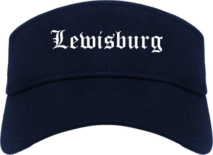Lewisburg Pennsylvania PA Old English Mens Visor Cap Hat Navy Blue