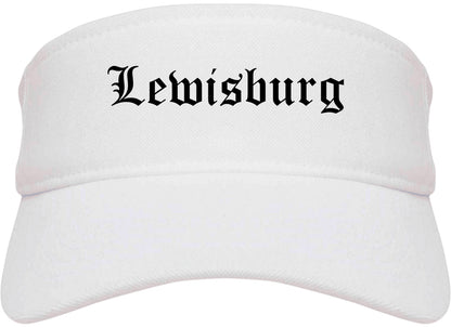 Lewisburg Pennsylvania PA Old English Mens Visor Cap Hat White