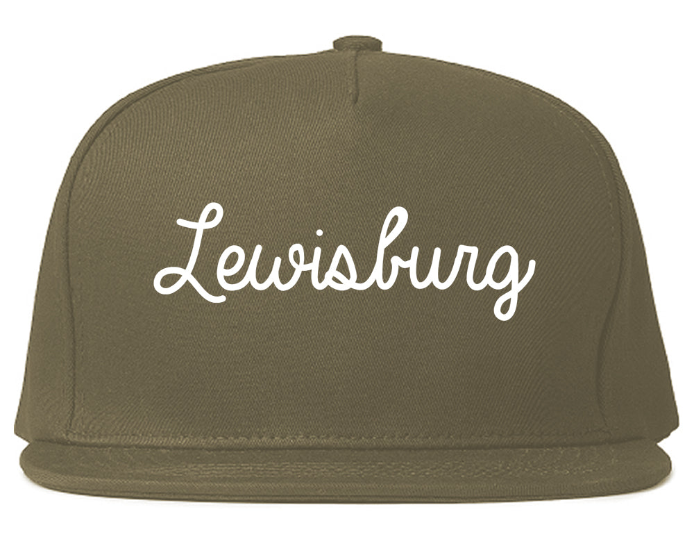 Lewisburg Tennessee TN Script Mens Snapback Hat Grey