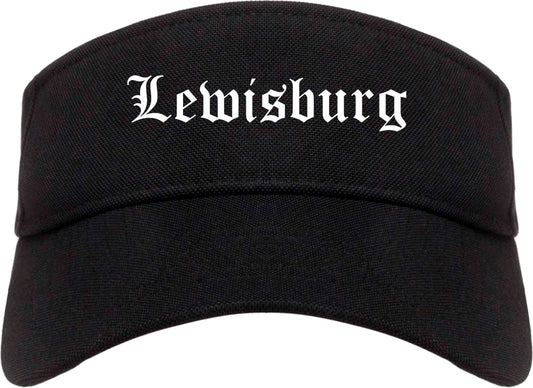 Lewisburg Tennessee TN Old English Mens Visor Cap Hat Black