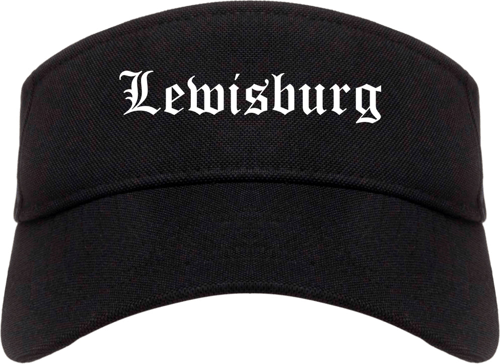 Lewisburg Tennessee TN Old English Mens Visor Cap Hat Black
