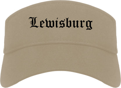 Lewisburg Tennessee TN Old English Mens Visor Cap Hat Khaki