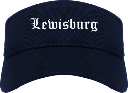 Lewisburg Tennessee TN Old English Mens Visor Cap Hat Navy Blue