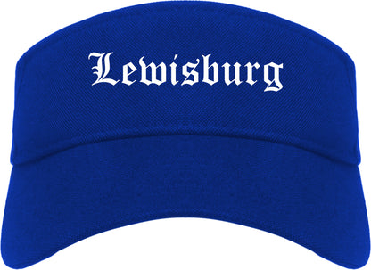 Lewisburg Tennessee TN Old English Mens Visor Cap Hat Royal Blue
