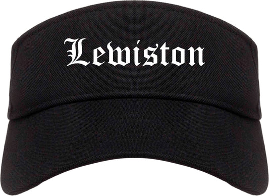 Lewiston Idaho ID Old English Mens Visor Cap Hat Black