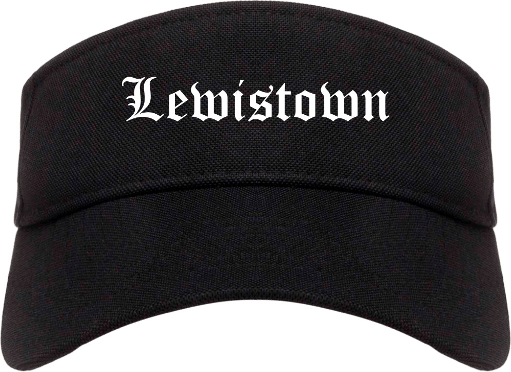 Lewistown Pennsylvania PA Old English Mens Visor Cap Hat Black