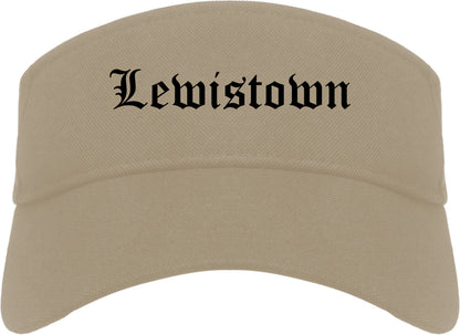 Lewistown Pennsylvania PA Old English Mens Visor Cap Hat Khaki